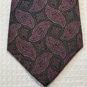 Vintage J p tilford for Harry Rosen Classic Paisley Men's Tie in Purple and Gray